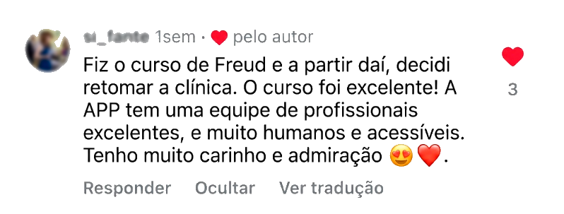 Depoimento de si_fante sobre o curso de Freud da APP